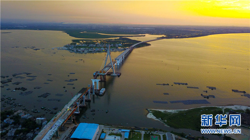 Ponte Puqian em Hainan bate recordes nacionais
