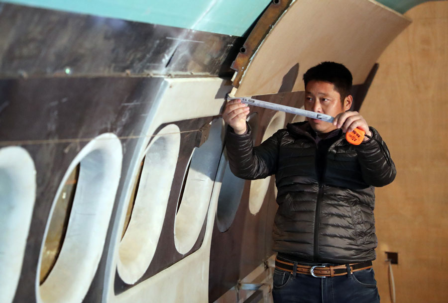 Galeria: Agricultor chinês realiza sonho e constrói modelo de avi?o