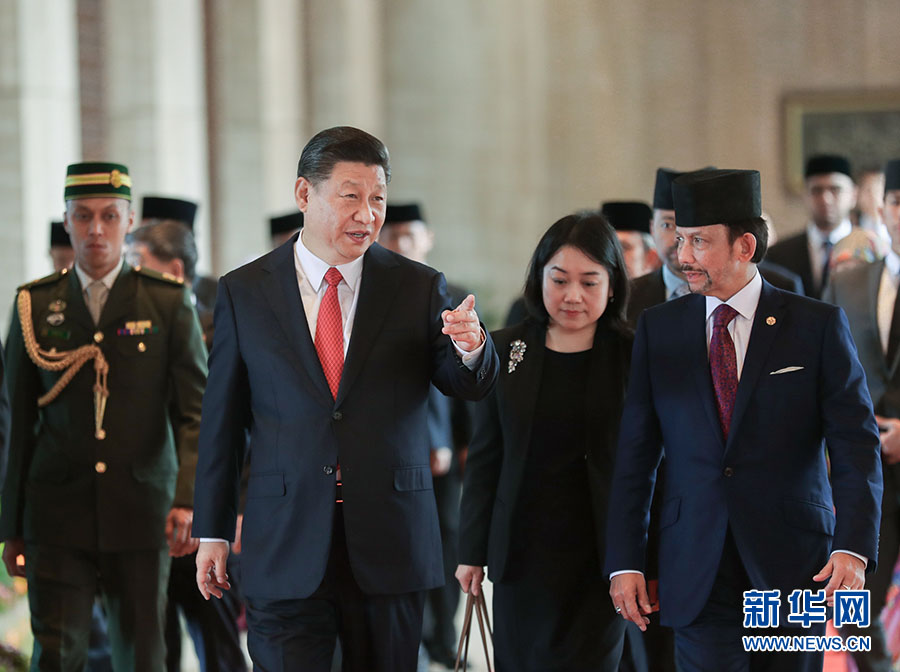 China e Brunei emitem declara??o conjunta, prometendo avan?ar coopera??o