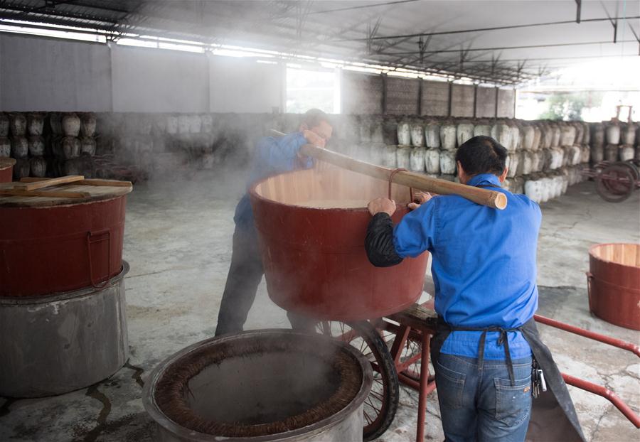 Galeria: Produ??o de vinho de arroz tradicional em Zhejiang, leste da China