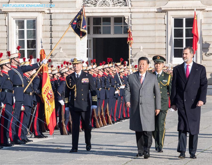 China e Espanha concordam em promover rela??es durante visita de Xi
