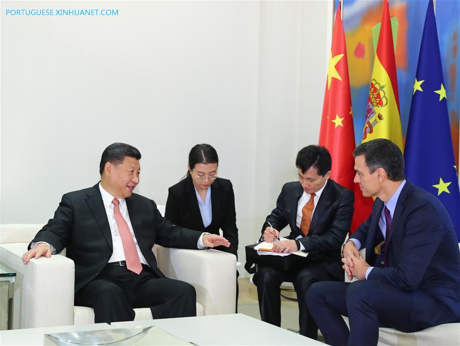 China e Espanha concordam em promover rela??es durante visita de Xi