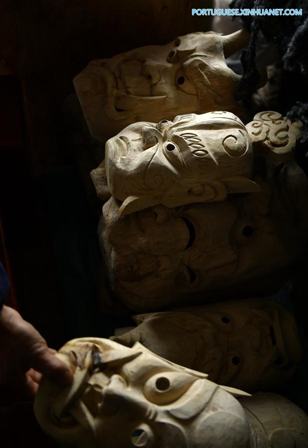 Máscaras da ópera Nuo: Antigo drama folclórico da província de Hubei