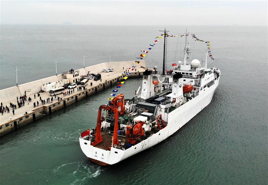 Navio de pesquisa chinês entra em nova expedi??o oceanica