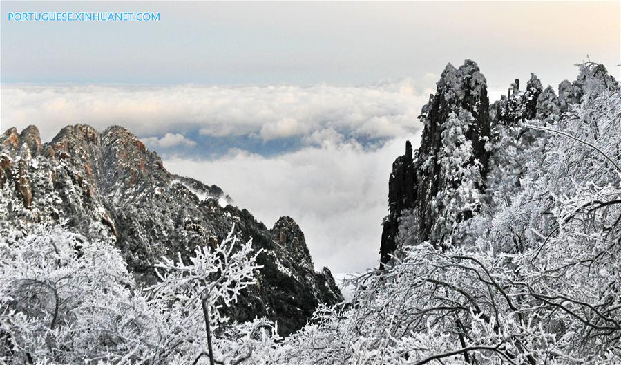 Galeria: Montanha Huangshan coberta de neve