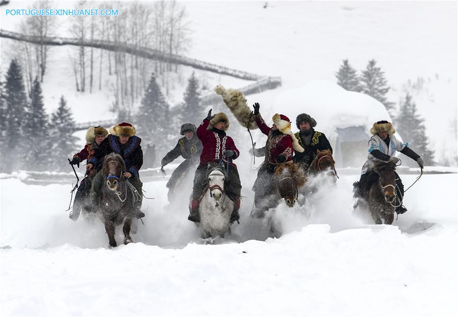 Várias atividades s?o realizadas em toda a China para celebrar ano novo de 2019