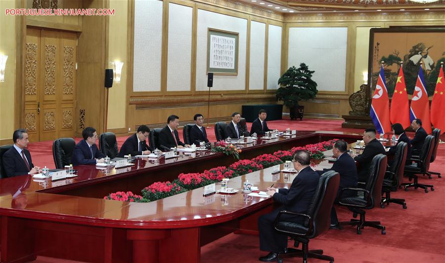 Xi Jinping e Kim Jong Un realizam conversa??es e atingem importantes consensos