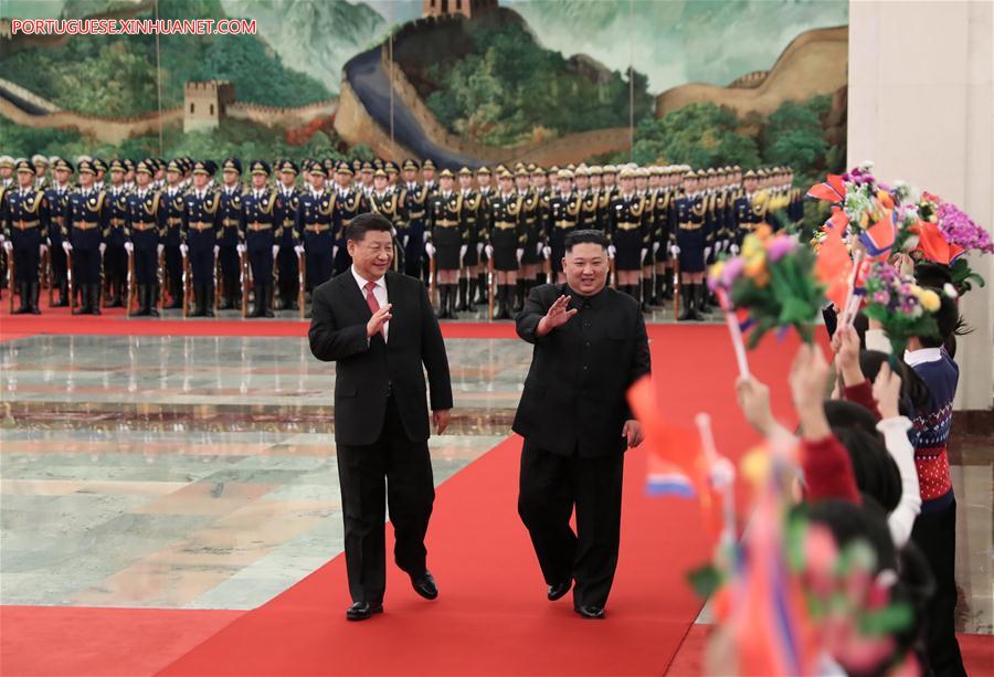 Xi Jinping e Kim Jong Un realizam conversa??es e atingem importantes consensos