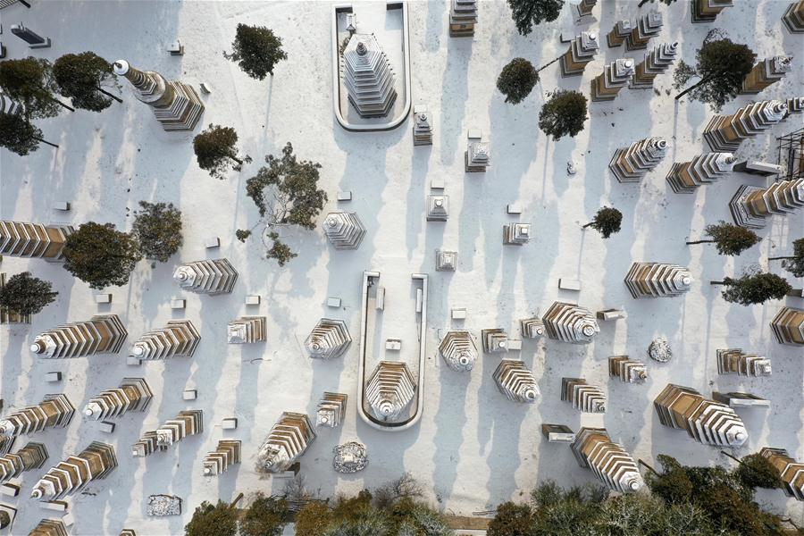 Paisagem de neve em toda a China