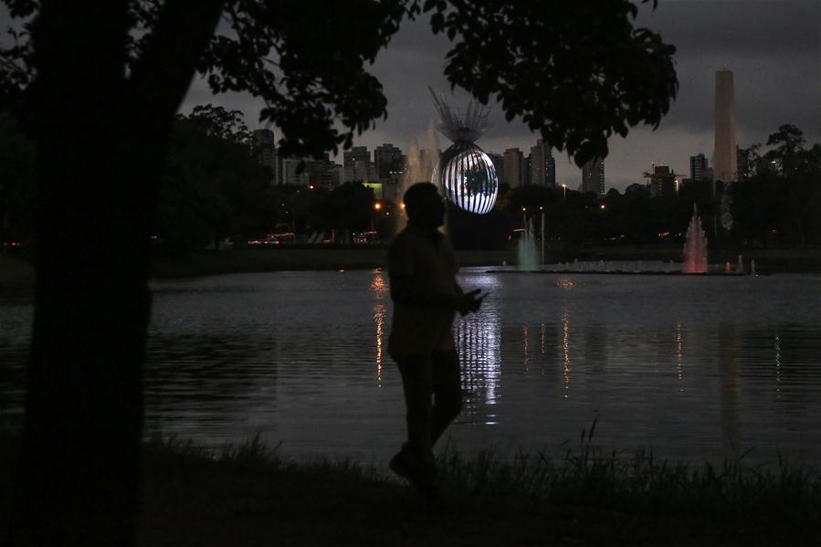 Ovo de páscoa gigante instalado no Parque Ibirapuera em S?o Paulo