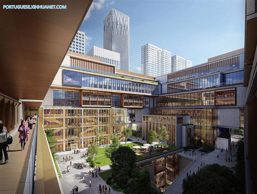 Constru??o do campus da Universidade de Nova York em Shanghai