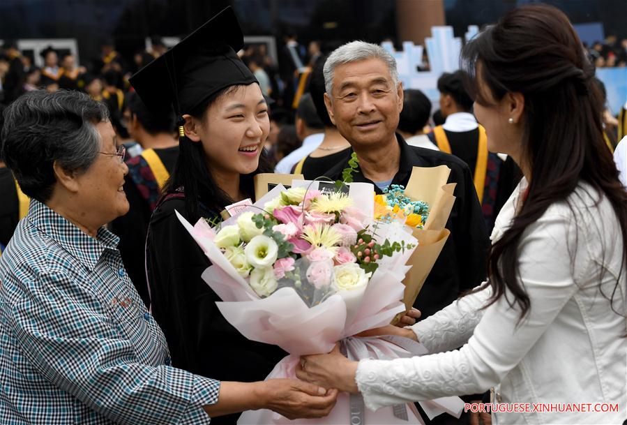 Cerim?nias de gradua??o universitária realizadas em toda a China