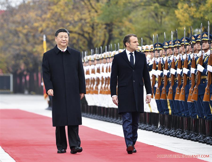 Xi realiza conversa??es com Macron em Beijing