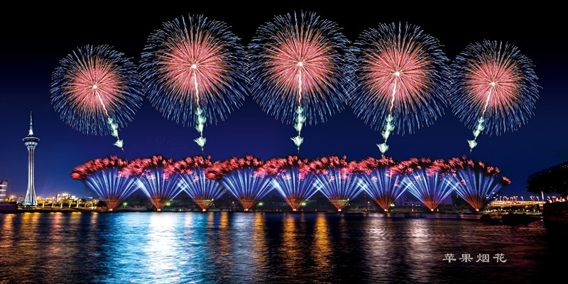 Macau e Zhuhai realizam pela primeira vez em conjunto espectáculo de fogo-de-artifício em comemora??o do 20° aniversário da RAEM