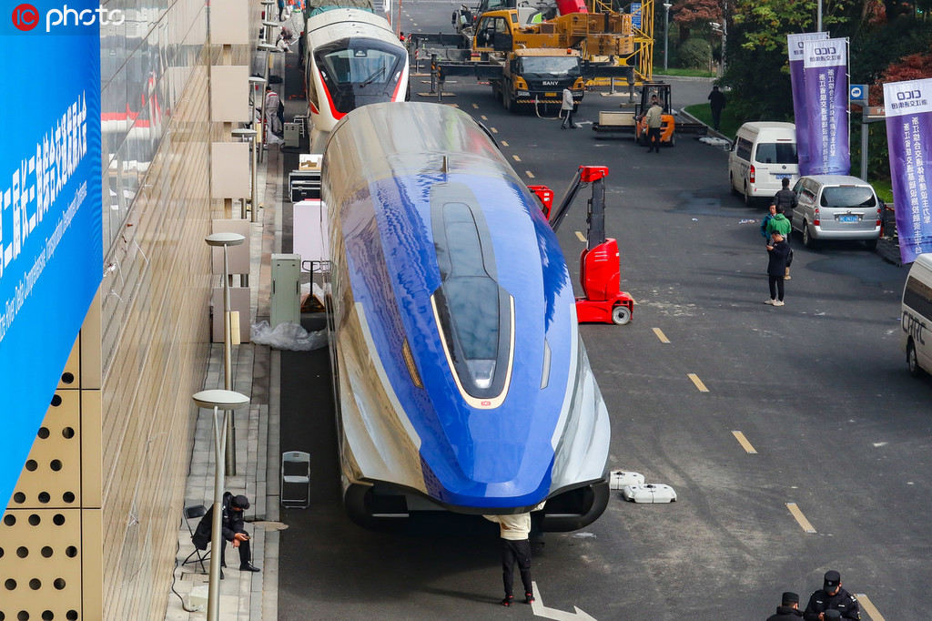 Galeria: quatro trens maglev s?o exibidos em Hangzhou 