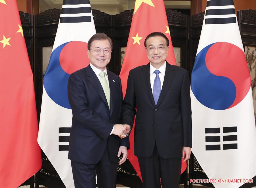 Premiê chinês Li se reúne com presidente da República da Coreia sobre coopera??o