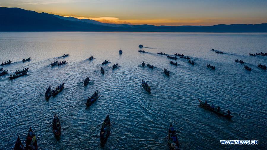 Yunnan: proibi??o de pesca suspensa temporariamente no lago Xingyun