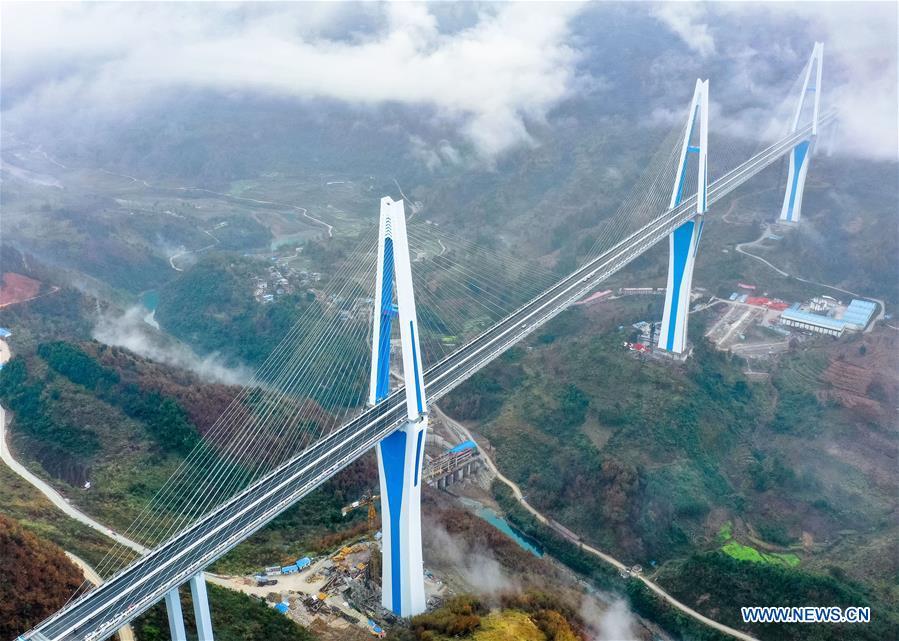 Guizhou: ponte Pingtang será aberta no início de 2020