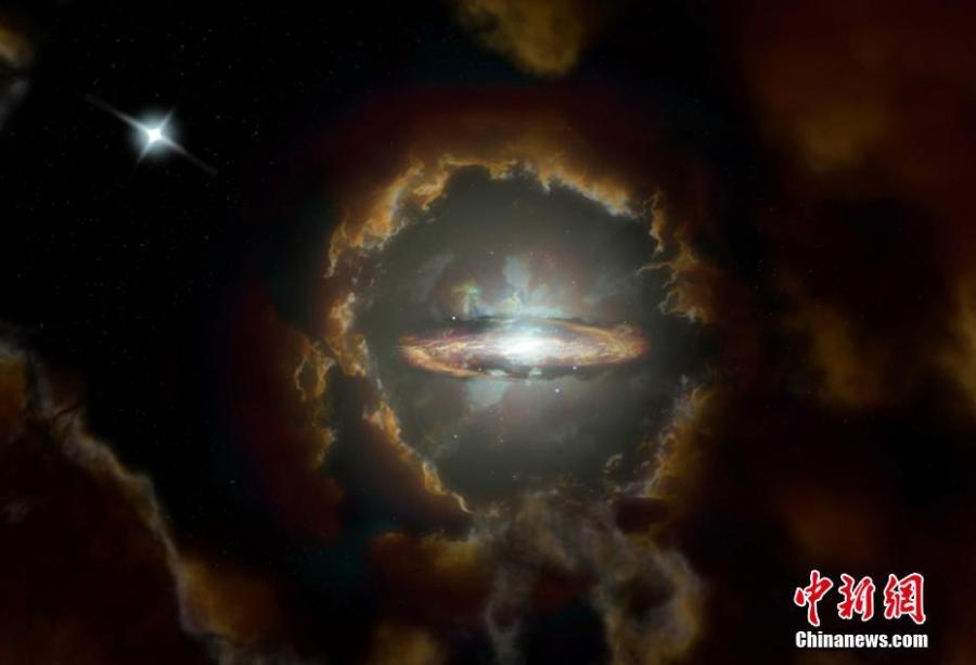 Astr?nomos descobrem galáxia massiva em disco rotativo universo primitivo