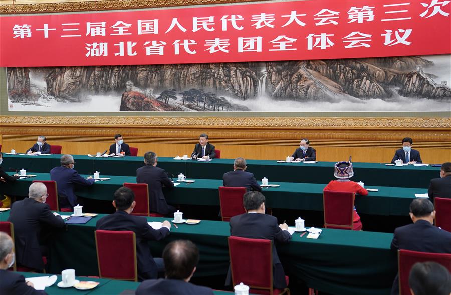 Xi participa de delibera??o da delega??o de Hubei na sess?o legislativa nacional anual

