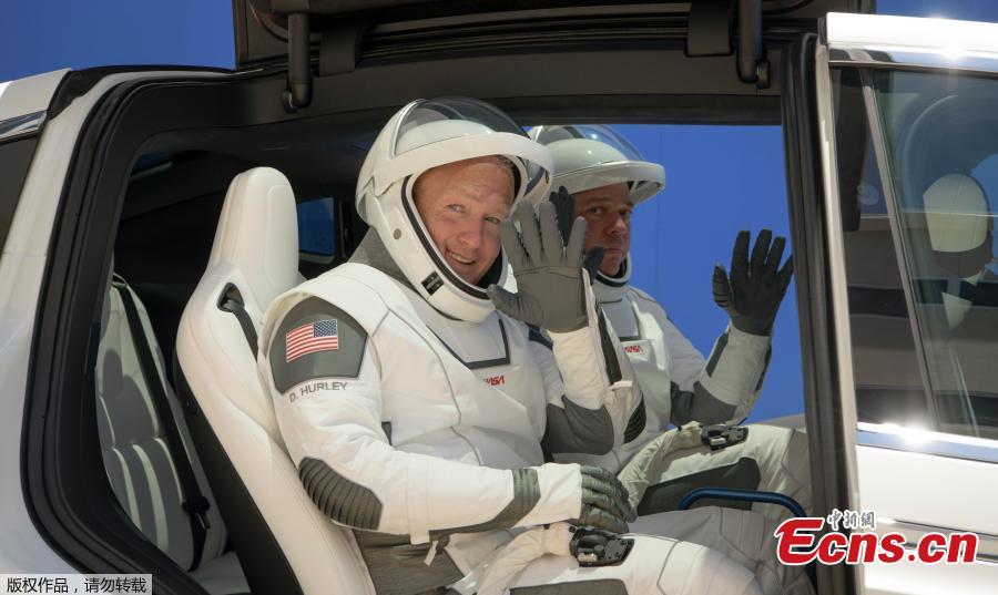 Astronautas da NASA ensaiam para lan?amento do SpaceX Demo-2