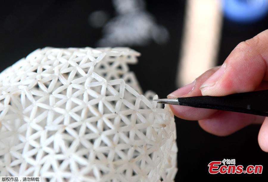 Artesanato de gr?os de arroz em Fuzhou