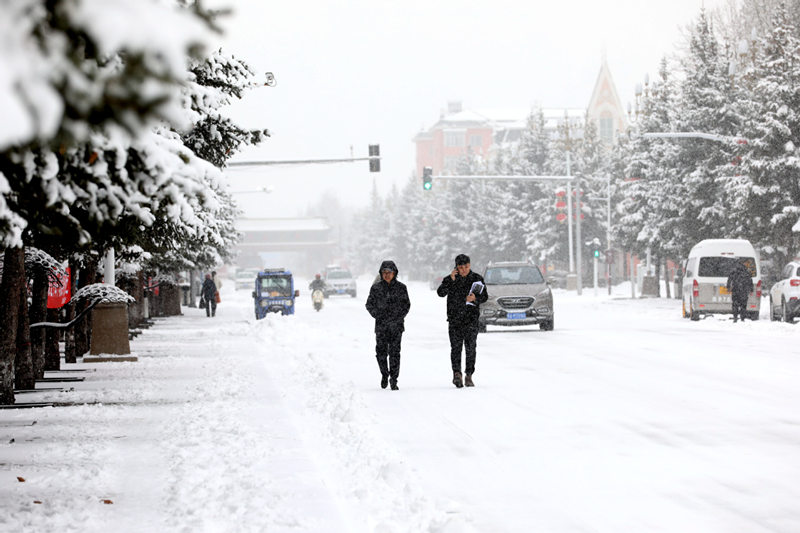 Neve come?a na cidade mais ao norte da China