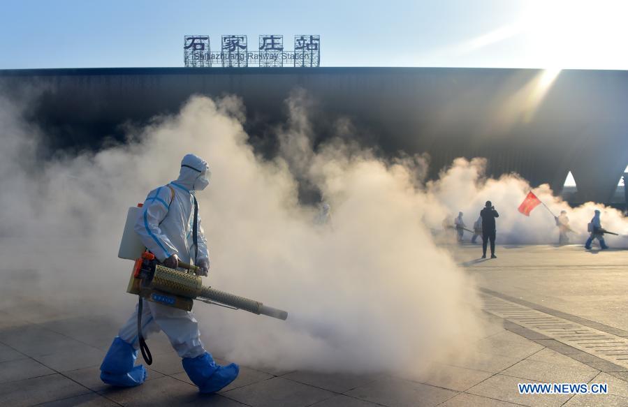 Shijiazhuang realiza trabalhos de desinfe??o 