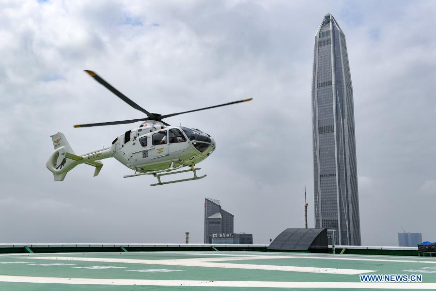 Shenzhen lan?a servi?o de transporte de helicóptero para aeroporto