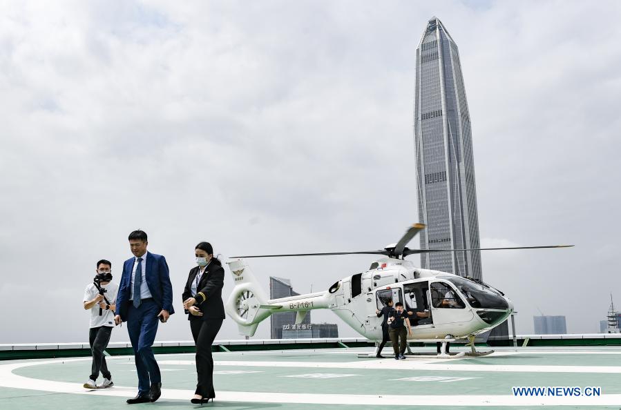 Shenzhen lan?a servi?o de transporte de helicóptero para aeroporto