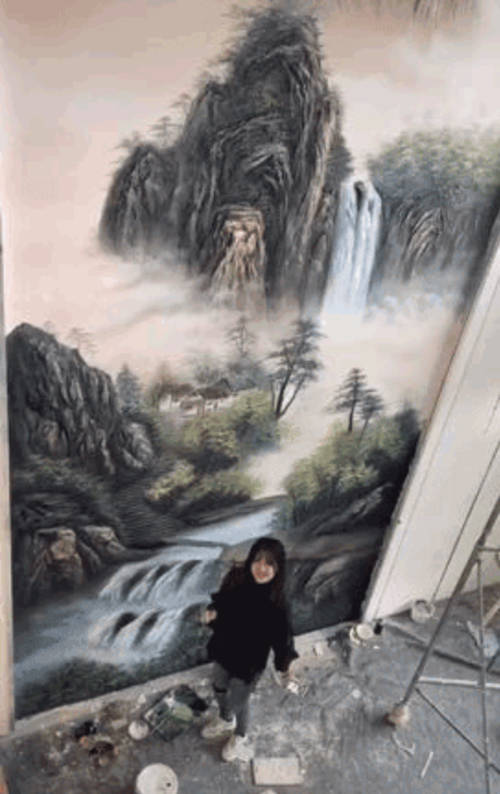 Muralista da gera??o Z decora seu sonho com arte