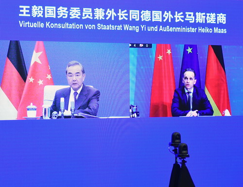 Ministro das Rela??es Exteriores chinês se reúne via vídeo com seu homólogo alem?o