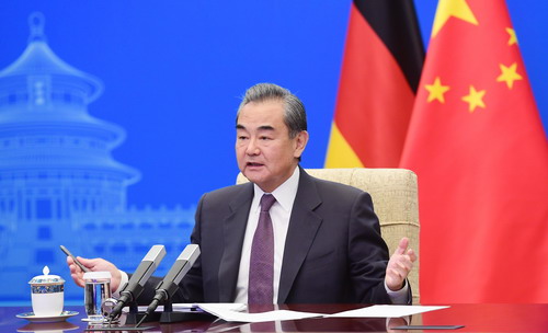 Ministro das Rela??es Exteriores chinês se reúne via vídeo com seu homólogo alem?o