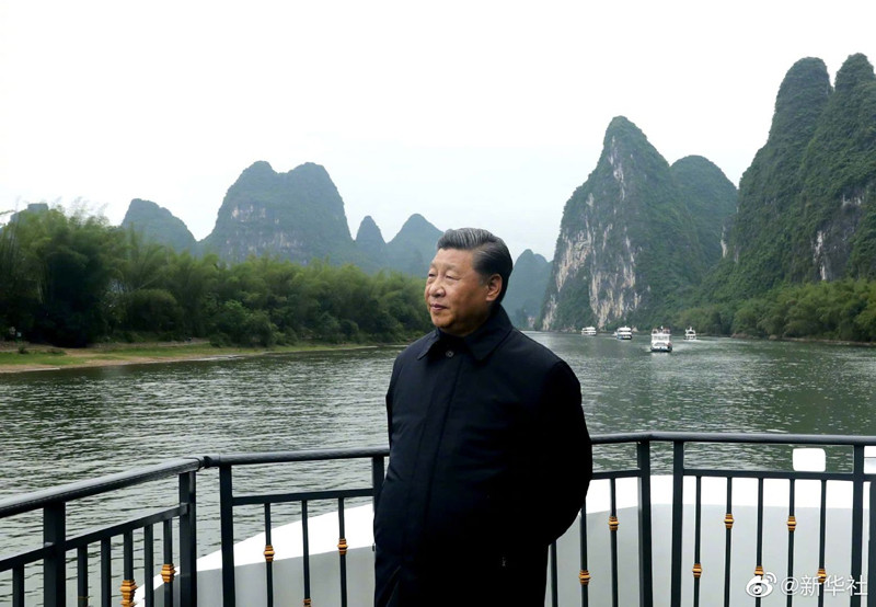 Xi Jinping faz visita de inspe??o em Guangxi