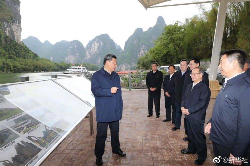 Xi Jinping faz visita de inspe??o em Guangxi