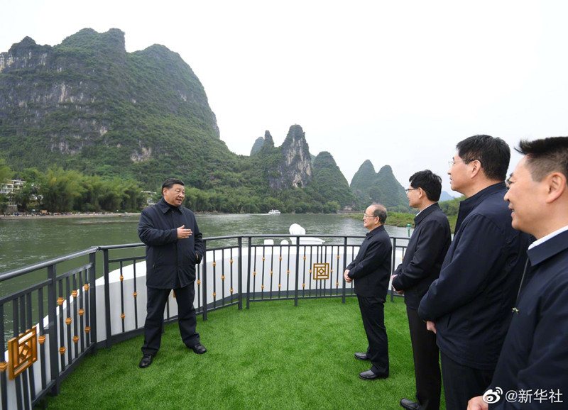 Xi Jinping faz visita de inspe??o em Guangxi