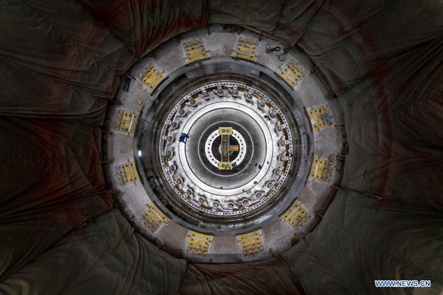 Esta??o hidrelétrica Baihetan está em constru??o