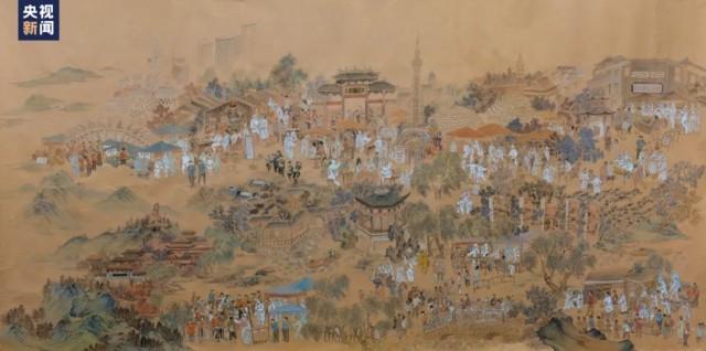 Pintura feita à m?o mostra cenas de preven??o e controle da pandemia na China