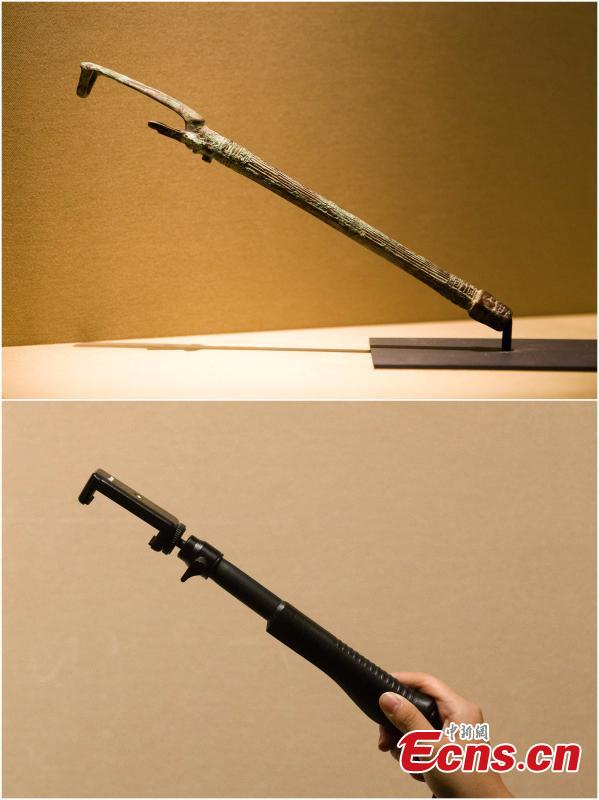 Porta-chicote antigo em forma de bast?o de selfie se torna viral