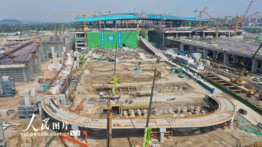 China: constru??o da Esta??o Oeste de Hangzhou está em andamento