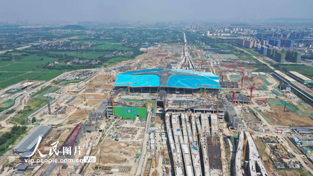 China: constru??o da Esta??o Oeste de Hangzhou está em andamento