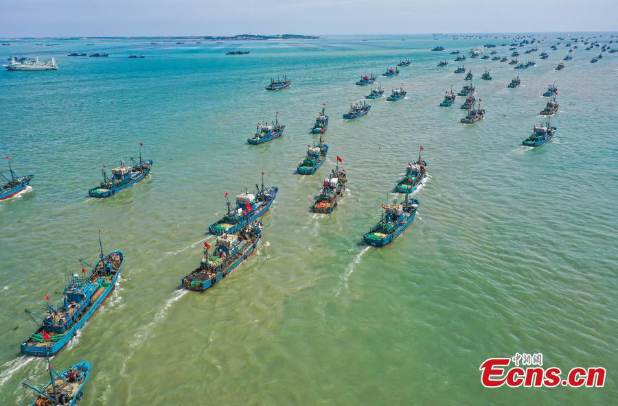China: proibi??o anual de pesca marítima no ver?o é terminada no Mar Amarelo e no Mar de Bohai 