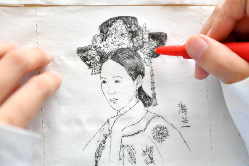 Pinturas em papel higiênico feitas pela chinesa da gera??o “pós-95” tornam-se virais