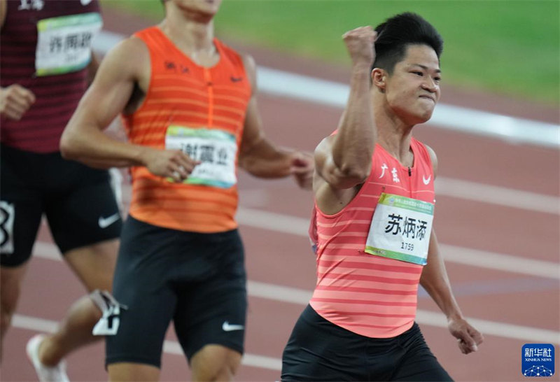 Jogos Nacionais: velocista Su Bingtian conquista medalha de ouro de 100 metros rasos masculinos