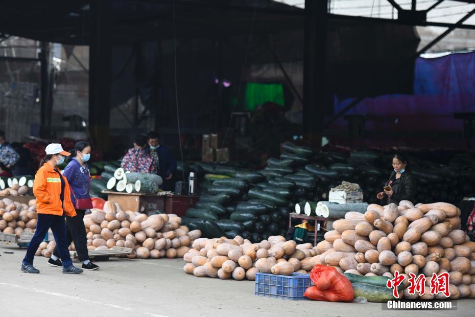 Abastecimento de vegetais e de outras necessidades diárias é suficiente em Changsha