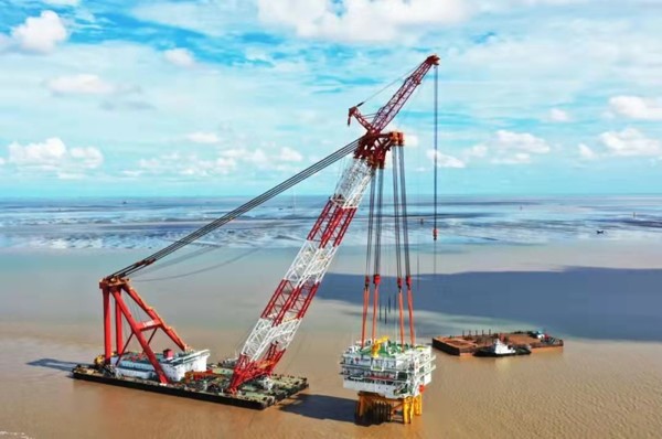 Iniciativa Cintur?o e Rota: concluído primeiro projeto de energia eólica offshore de joint venture sino-estrangeira