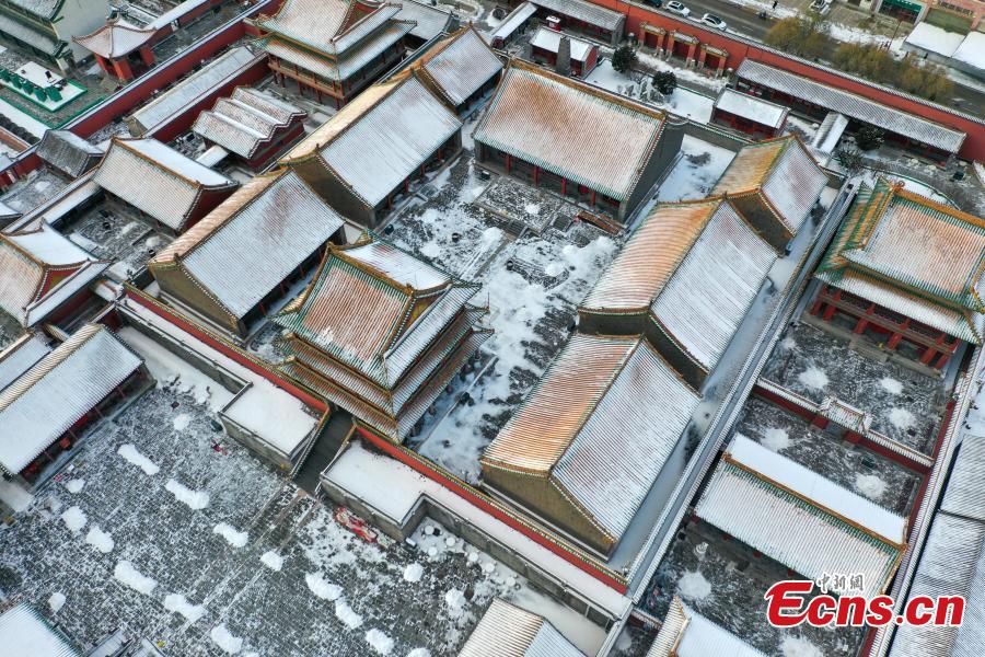 Galeria: vista aérea do Museu do Palácio em Shenyang sob neve 