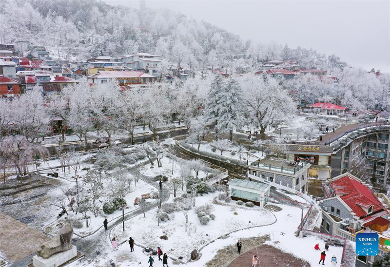 Galeria: paisagem de neve na área cênica da montanha Lushan no leste da China
