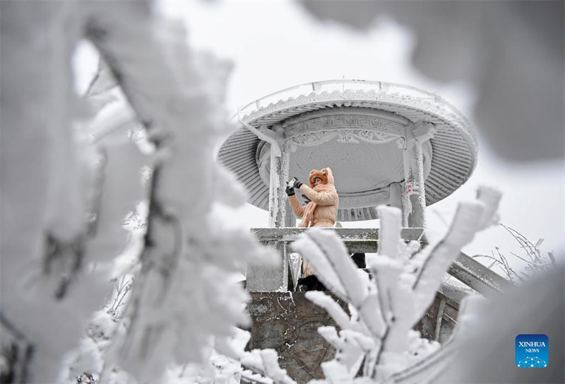 Galeria: paisagem de neve na área cênica da montanha Lushan no leste da China