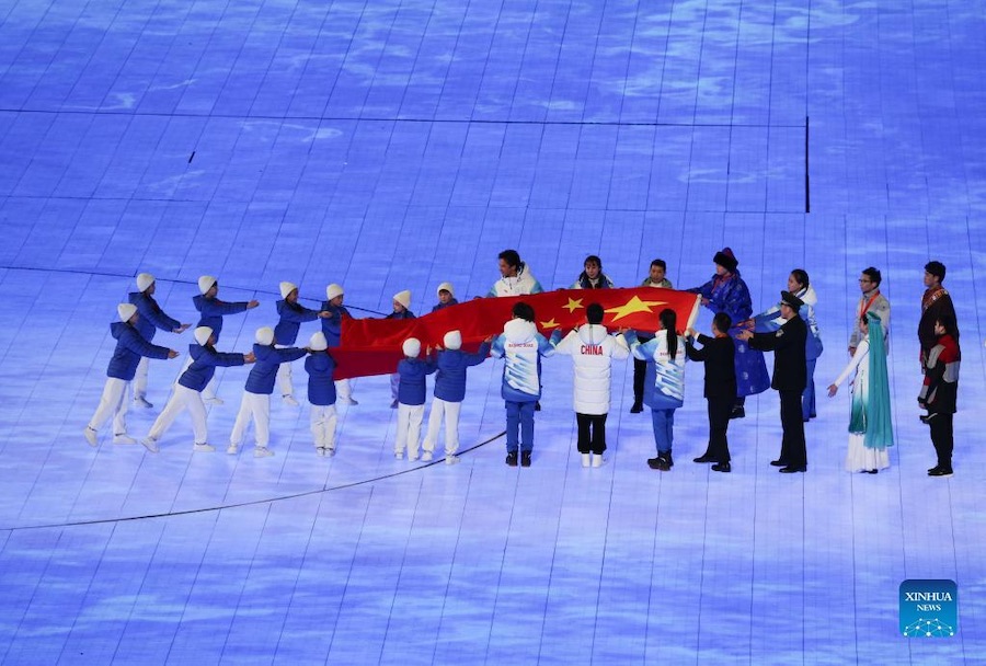 Come?a a cerim?nia de abertura dos Jogos Olímpicos de Inverno de Beijing 2022